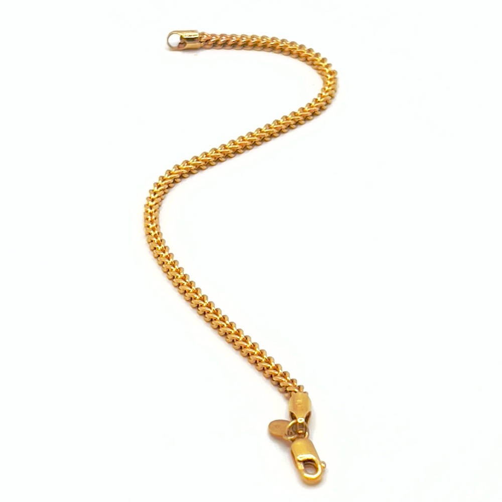 10k Solid Gold Women's Curb Chain Bracelet